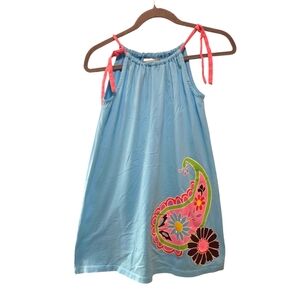 Hannah Anderson, Dress, Sleeveless, Ties On Shoulder, Pretty Blue, Girl's Sz 130